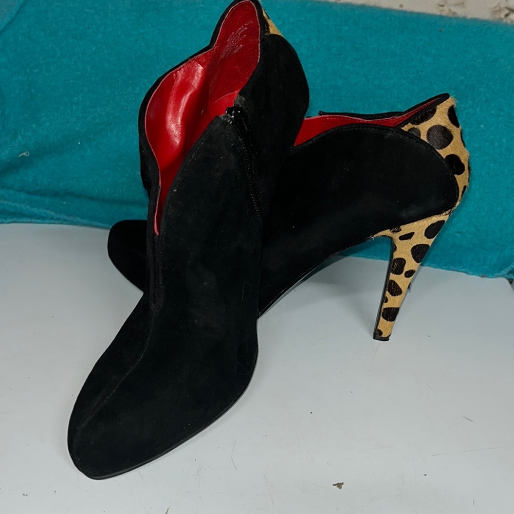 Cheetah Print Faux Fur Bootie Nine West SZ 9.5